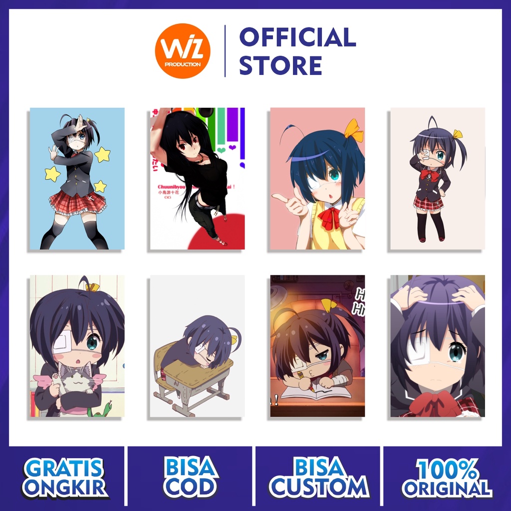 POSTER ANIME CHUUNIBYOU DEMO KOI GA SHITA - WALLDECOR KAYU ANIME MURAH - TAKANASHI RIKKA
