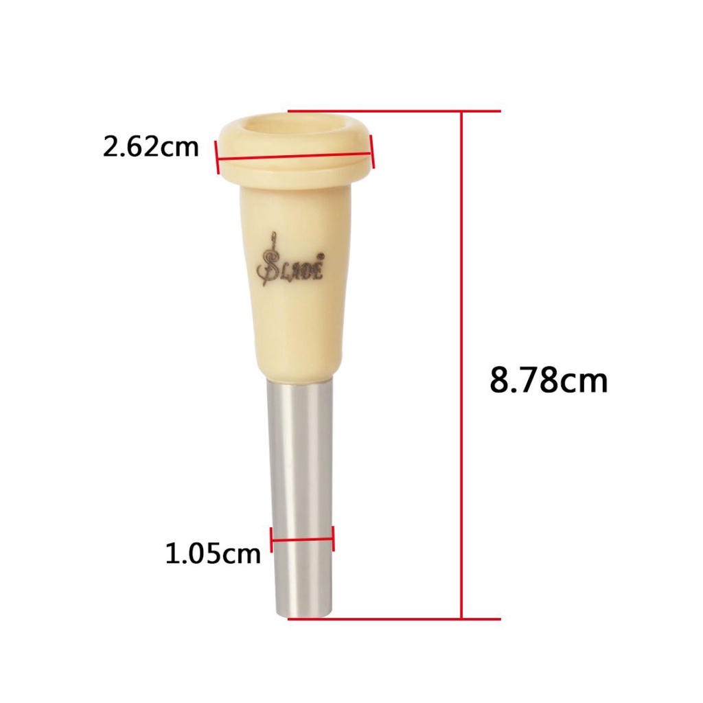 Slade Mouthpiece Terompet Bahan ABS + Metal Warna Khaki