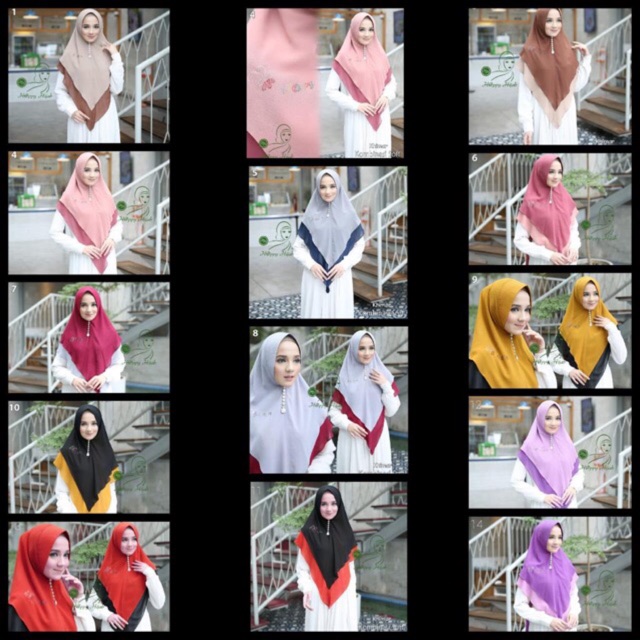 Khimar Kombinasi Soft ORI Happy Hijab