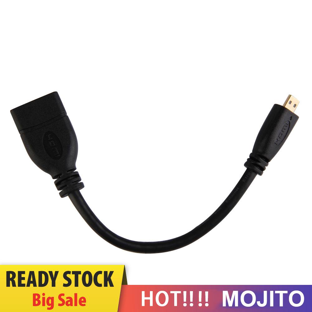 MOJITO Micro HDMI-compatible Male D to HDMI-compatible Female A Jack Adapter Cable