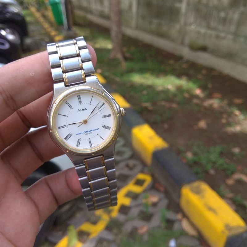 Jam tangan Vintage Alba quartz V306 - 6560 Second original