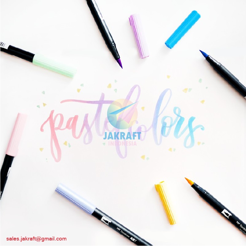 

(1 Pcs) Spidol Kuas TOMBOW ABT Dual Brush Pen Water Based Marker (18 New Pastel Color Collection)