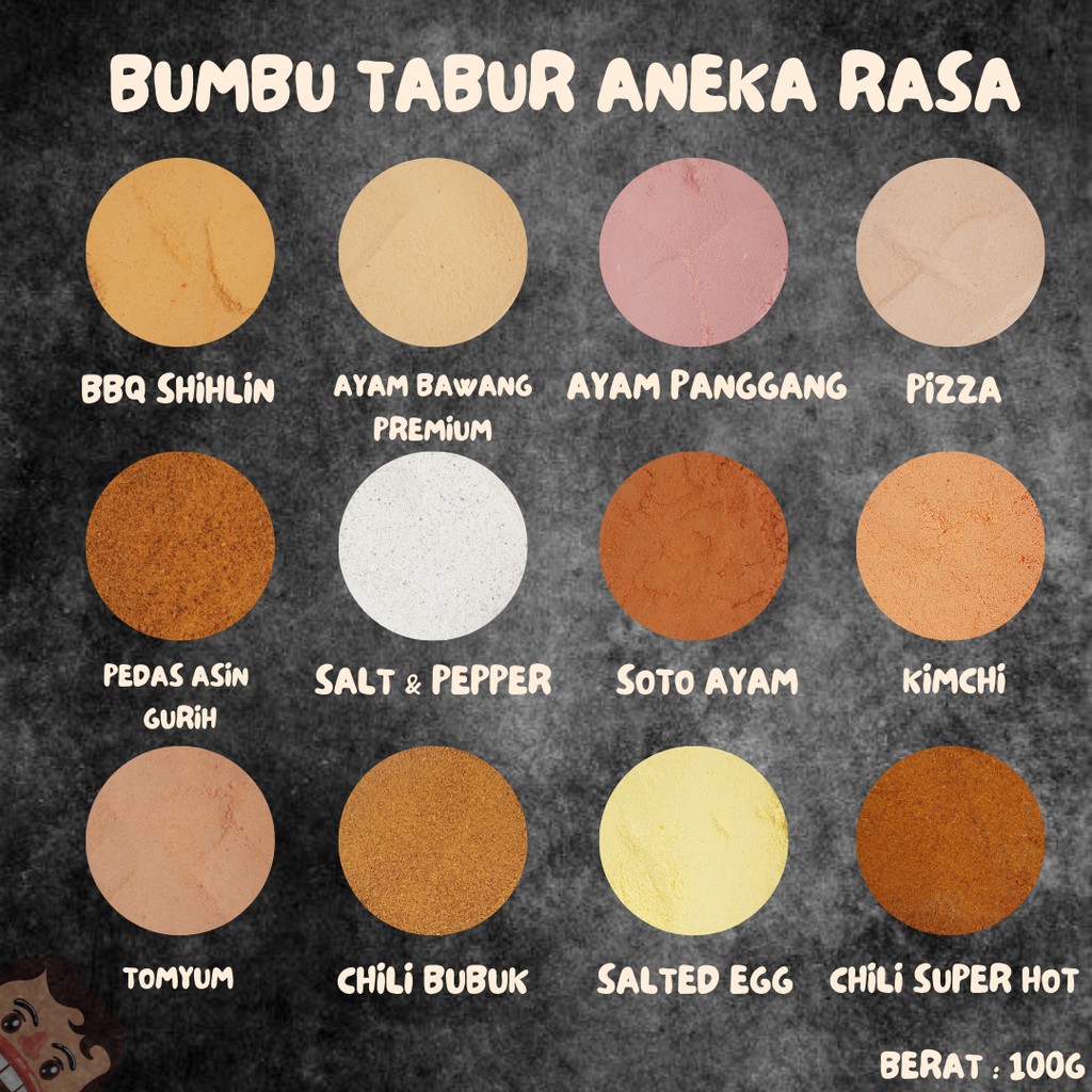 Bumbu Tabur Premium / Bumbu Tabur Aneka Rasa / Bumbu Tabur Penyedap Rasa 100gram / 1ons