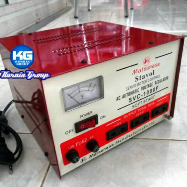 STABILIZER MATSUNAGA SVC-1000N STAVOLT AUTO START / STABILISER 1000W PENYETABIL TEGANGAN LISTRIK