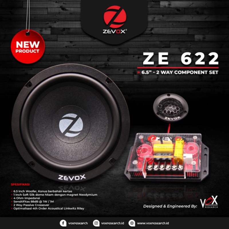 Speaker zevox ze 622 - speaker split zevox ze 622 - speaker zevox 2 way component