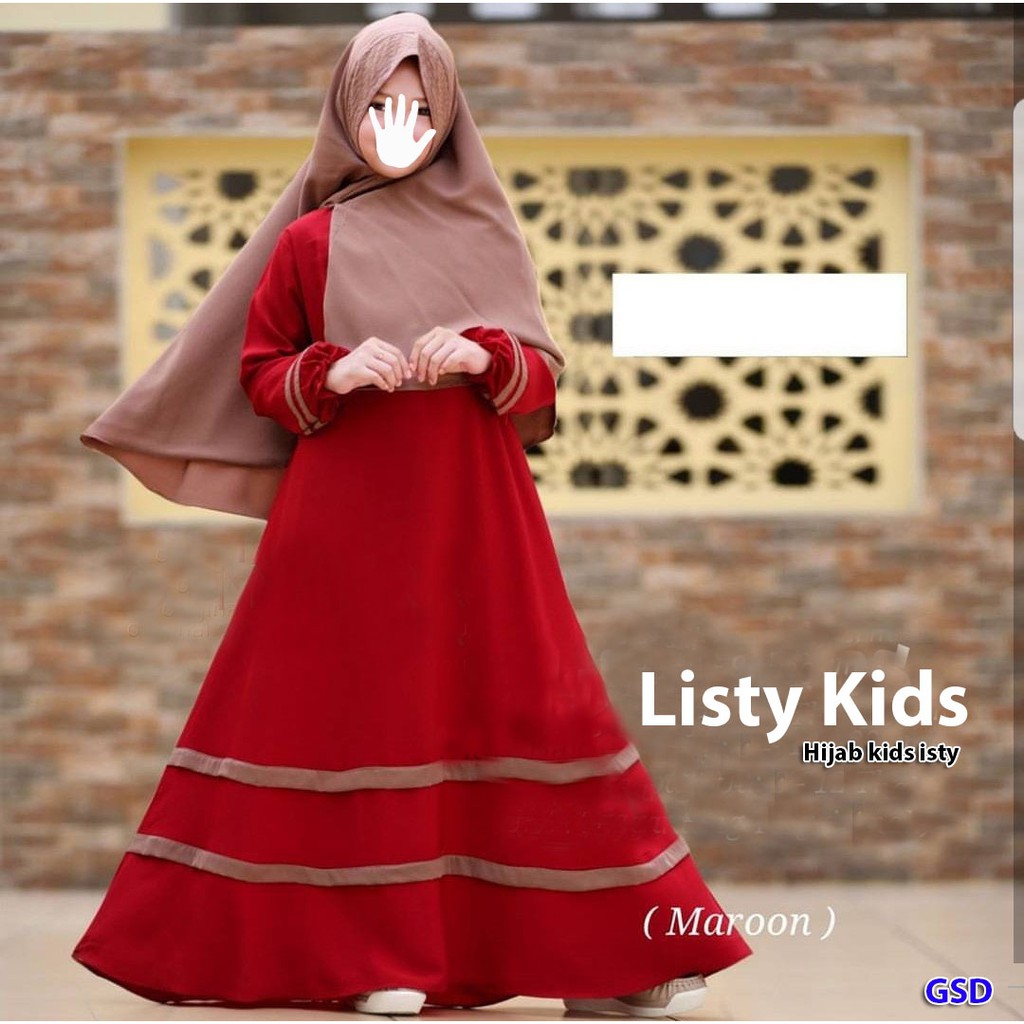  Baju  Anak  Perempuan Baju  Muslim Anak  Khimar Gamis 