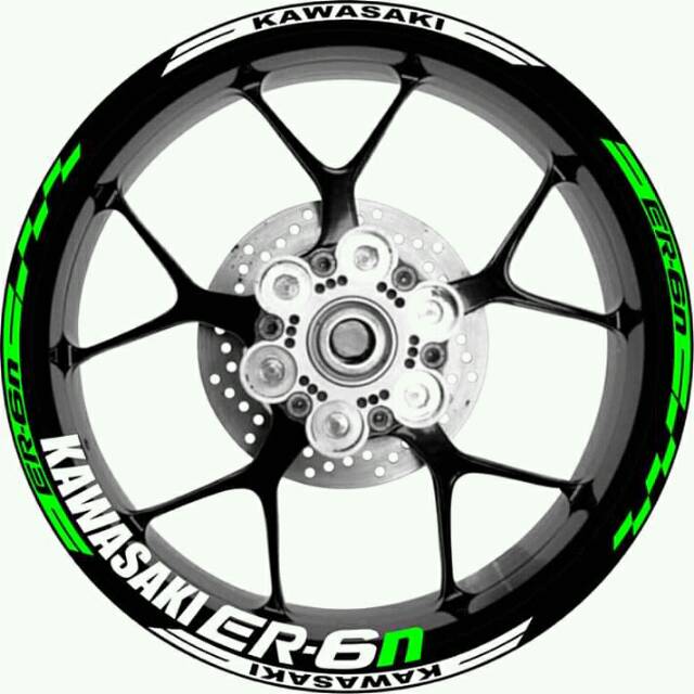 Stiker velg custom kawasaki er-6n sticker lis whell rim