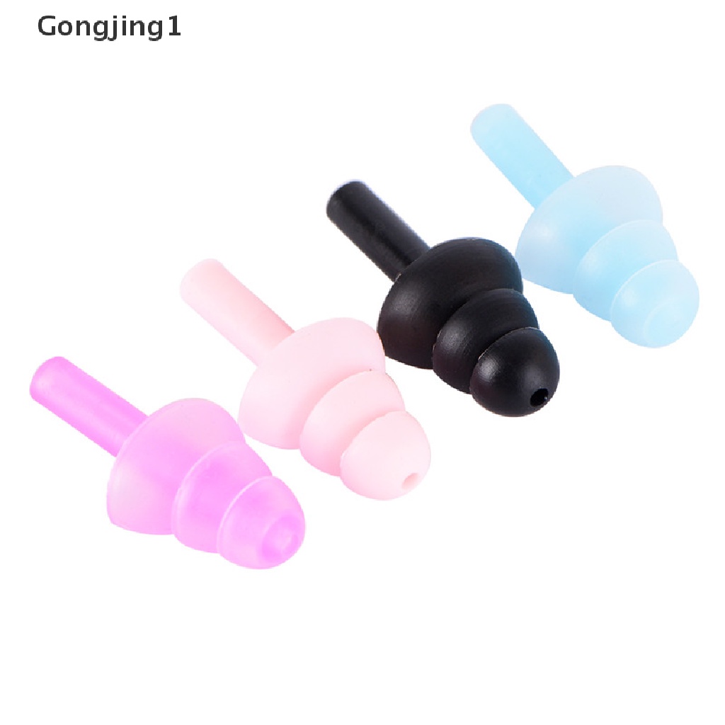 Gongjing1 4PCS Earplugs Bahan Silikon Anti Bising Untuk Tidur