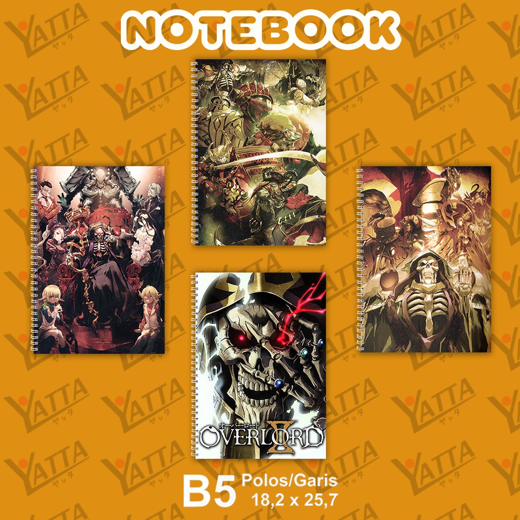 

Notebook Anime Ukuran B5 18,2 x 25,7 cm Overlord