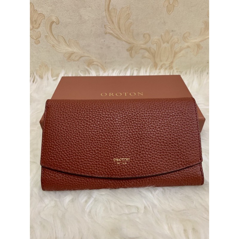 NEW Oroton Wallet Pebble Leather