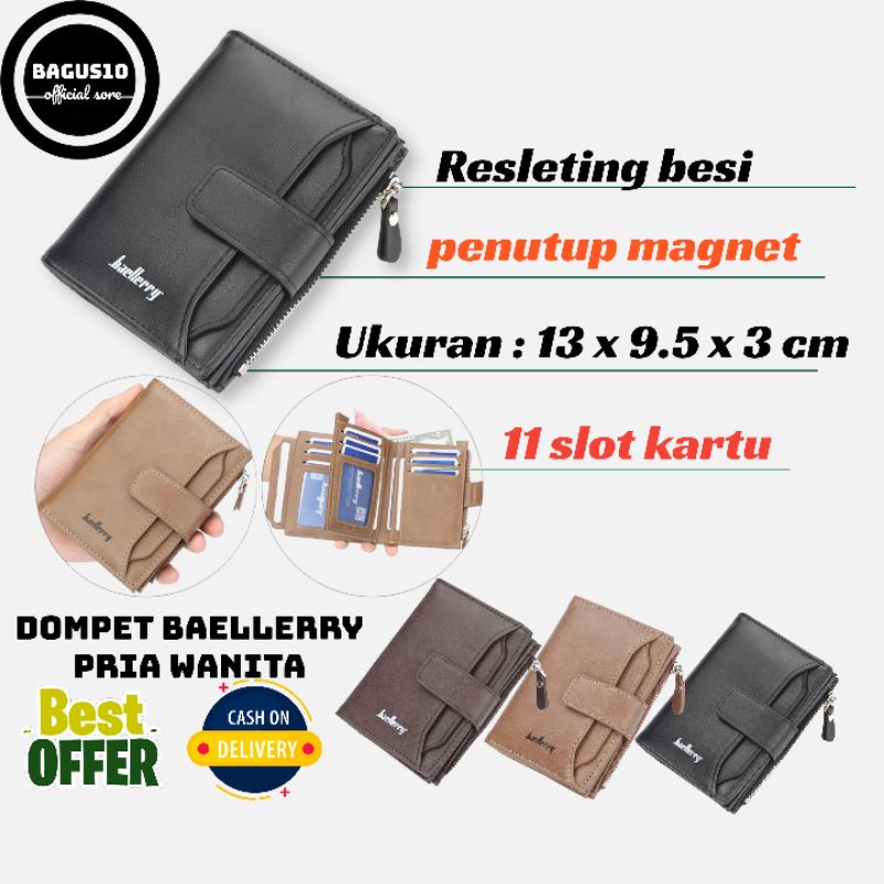 BAELLERRY D3218 Dompet Lipat Pria Wanita bagus10-JKT