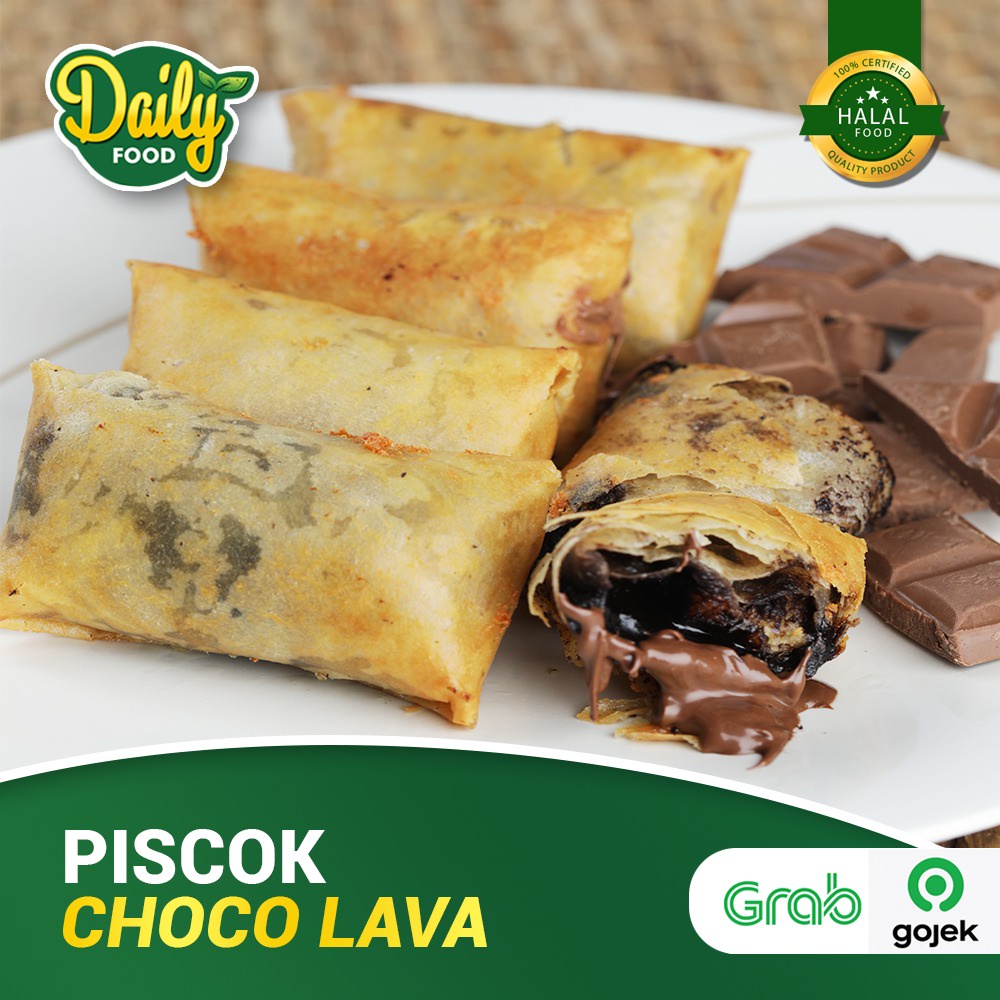 

PISCOK PISANG COKLAT CHOCO LAVA FROZEN DAILYFOOD LUMER PARAH ISI 5 PCS