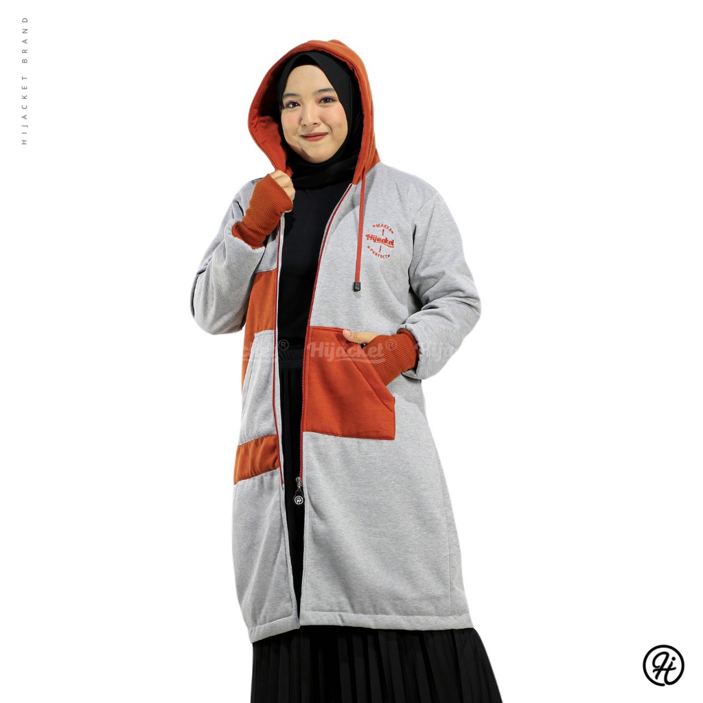 ⭐️BEBAS ONGKIR⭐️ HIJACKET ADELIA ORIGINAL JAKET WANITA JAKET MUSLIMAH HIJABER NO 1 DI INDONESIA-GREY (ABU-ABU)