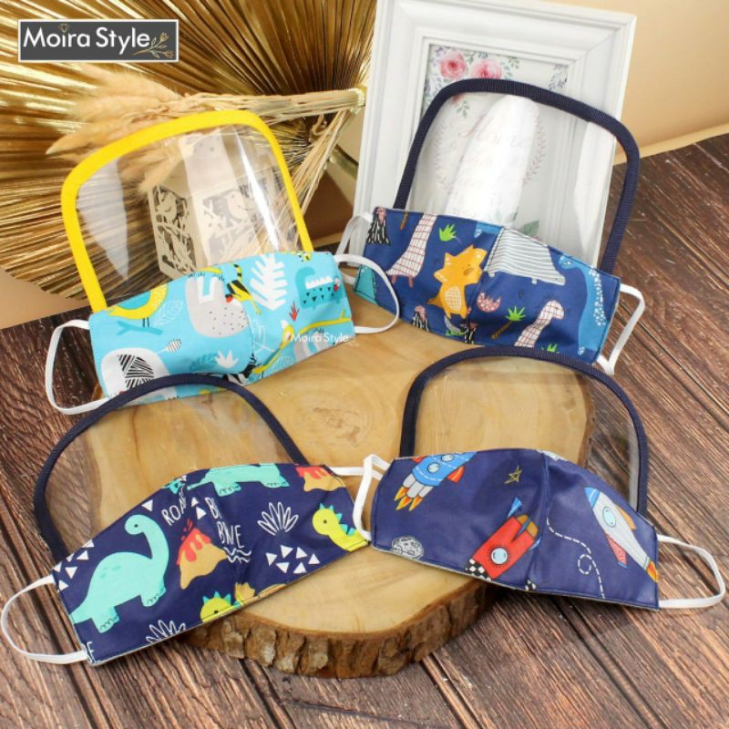 Masker Naila PVC Anak Motif Cowok