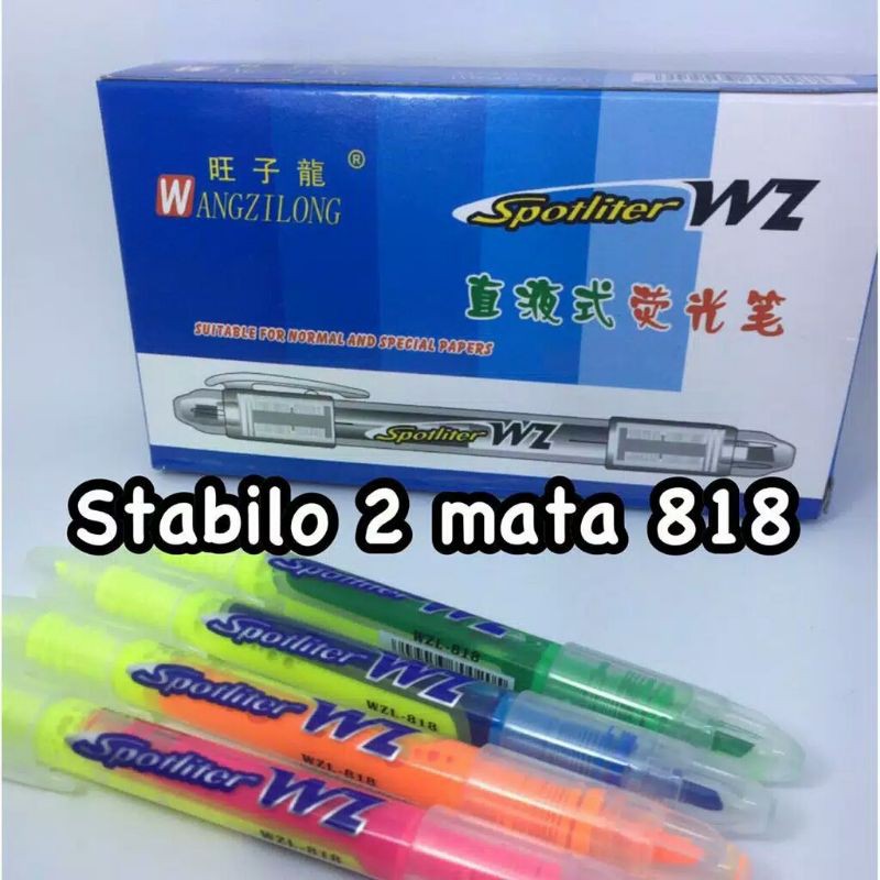 Pulpen Stabilo 2 Warna Unik dan Lucu