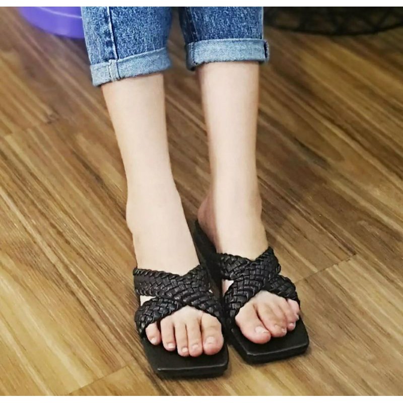 YUKI summer korea fashion sandal silang kepang anti slip 2022