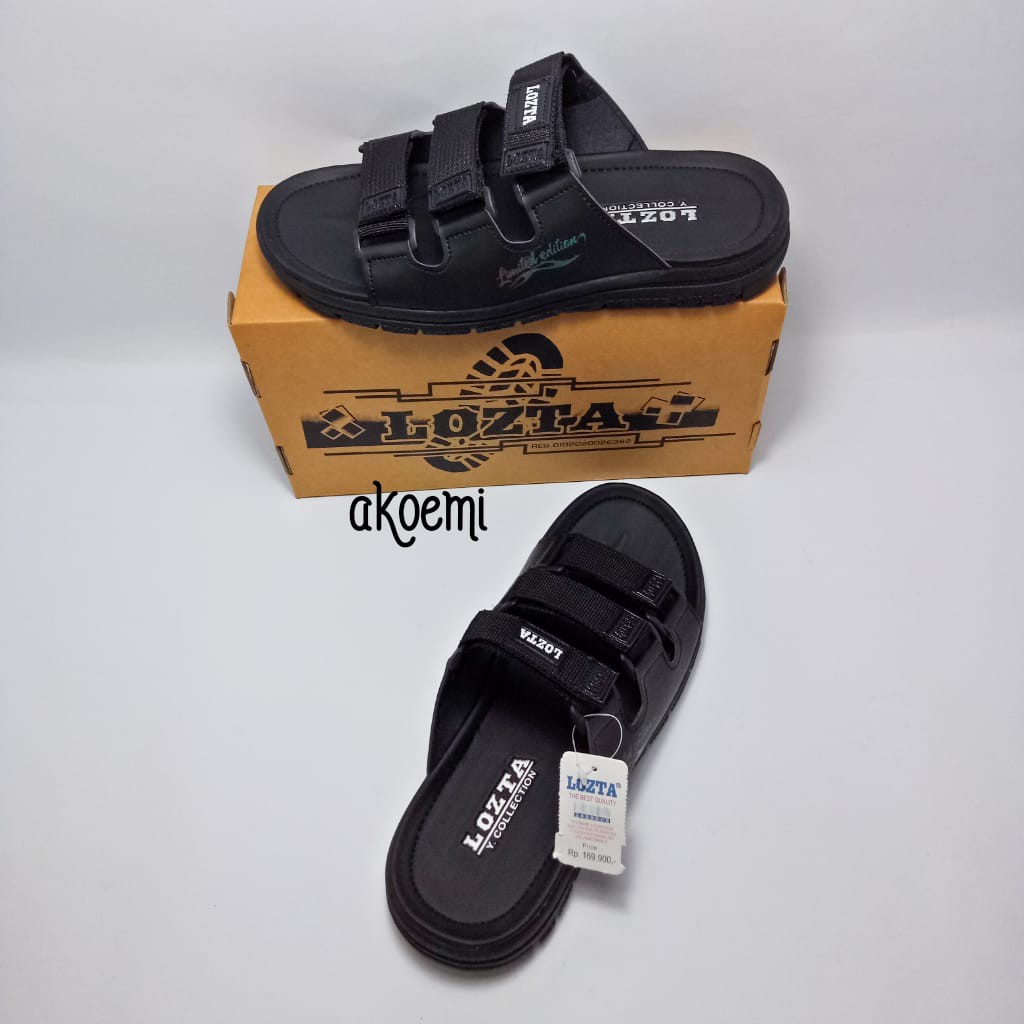 Sandal Slop Gunung Pria Kulit Casual Formal Original Qality Lozta Big Size 39-43-3