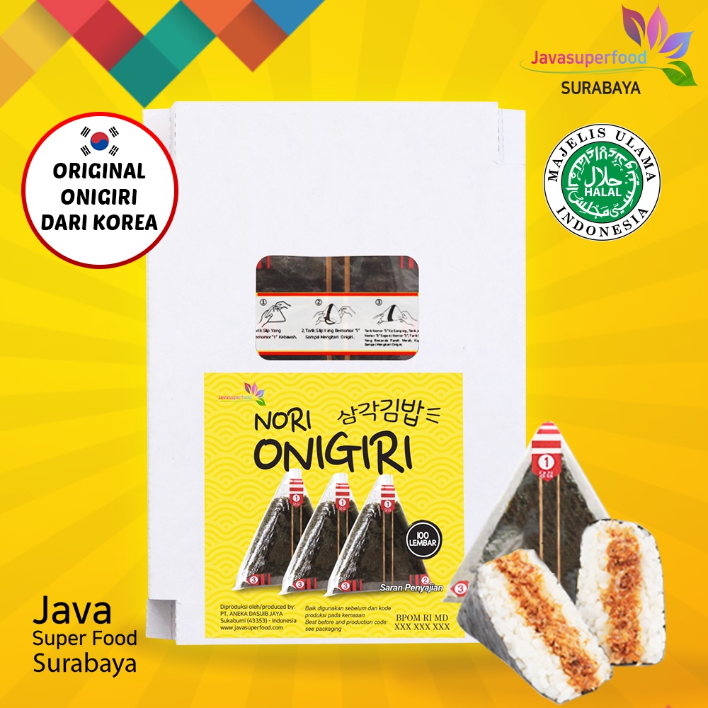 

NORI ONIGIRI | Nori Wrapper Khusus Bungkus Nori Triangle / Sushi Nori 100 Lembar