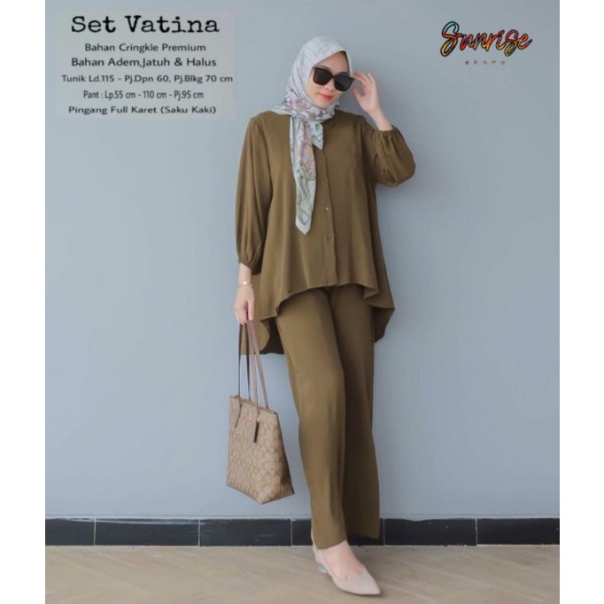 VATINA SET//STELAN CRINCLE PREMIUM PINGGANG FULL KARET