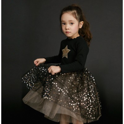 Plazababyku DRESS JOYFULL STARS EBV Baju Dress Anak Perempuan Import 6 bulan - 6 Tahun