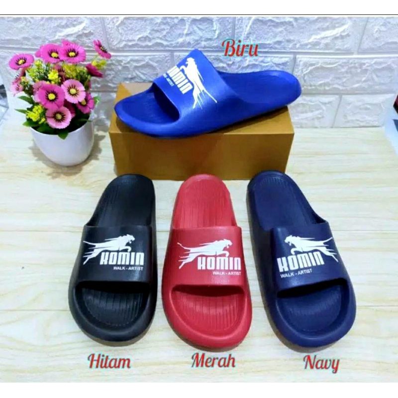 SANDAL SLOP LAKI DEWASA KOMIN K080 KARET ANTI AIR