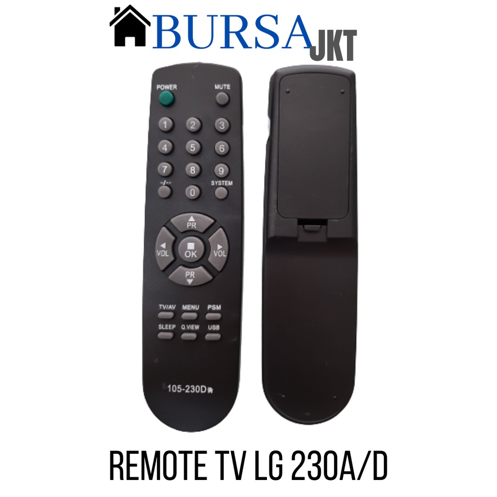 REMOTE TV TABUNG LG DAN  GOLSTAR HITAM 230 D230A