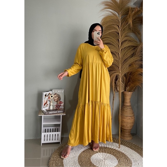 GAMIS RAYON POLOS REMPEL SUSUN