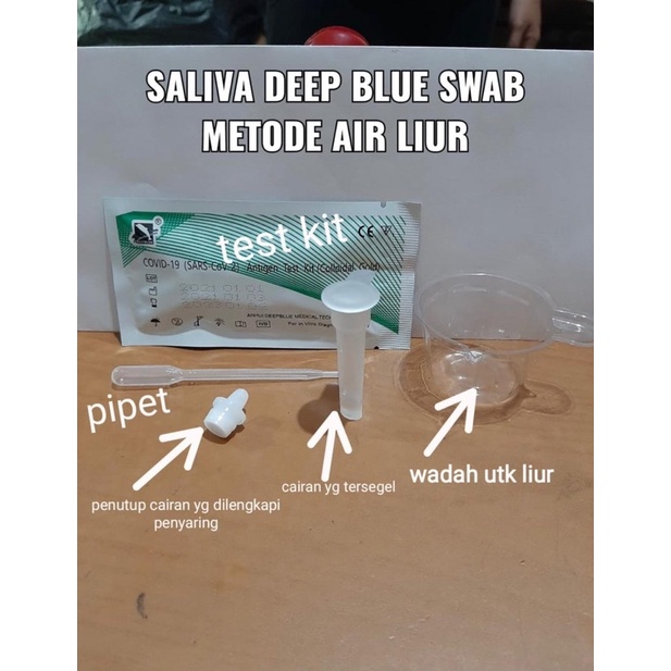 Antigen kit Anhui deepblue saliva air liur 1 box isi 25 pcs