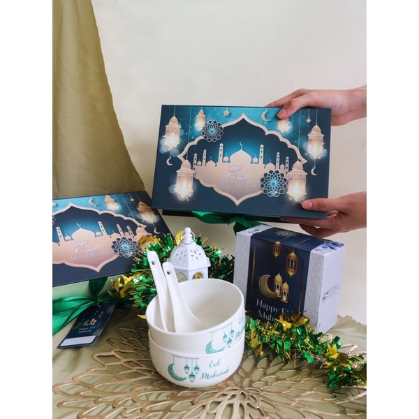 

hampers lebaran ceramic bowl set isi 2 pcs free hangtag hampers eid mubarak hampers idul fitri