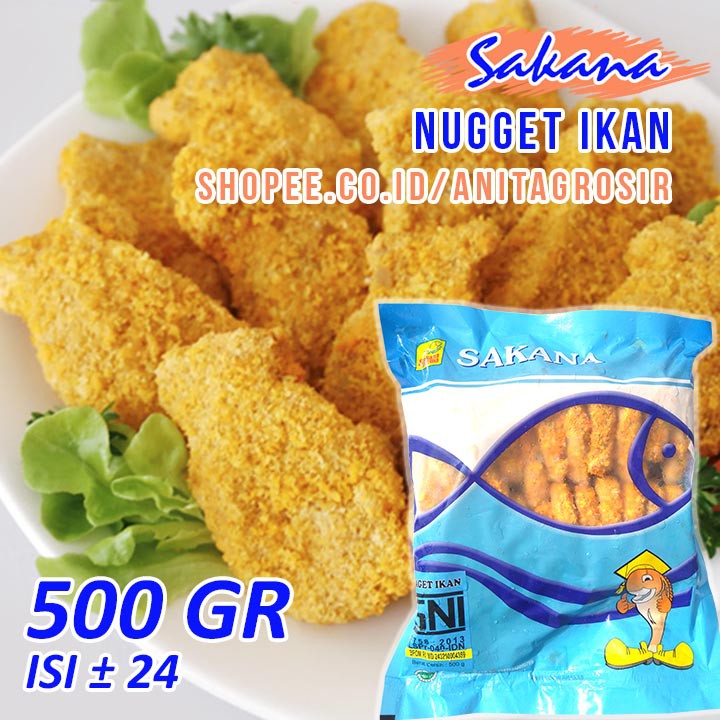 

SAKANA Nugget Ikan 500gr / Naget / Nuget Sakana Food Halal Tanpa Pengawet Grosir Murah Enak Bergizi