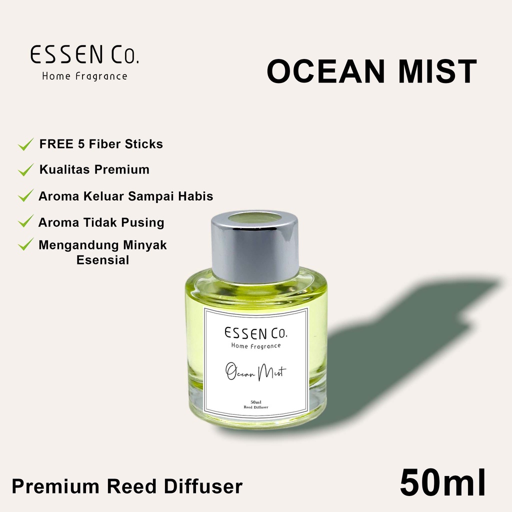 Essen Co Reed Diffuser Aromatherapy Ocean Mist Pengharum Pewangi Ruangan Aromaterapi 50ml