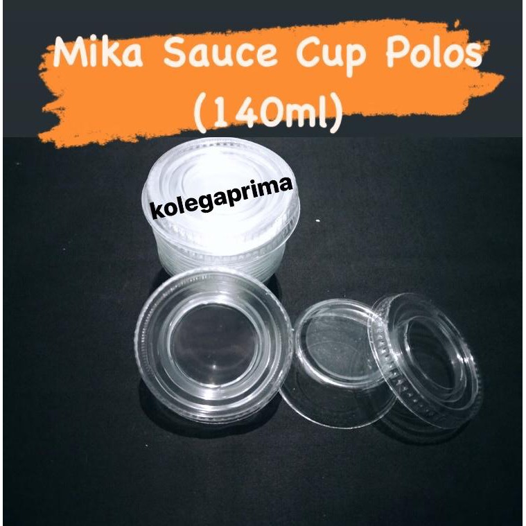 MIKA PUDING PUYO MINI 140ML/ TEMPAT SAUS SAMBAL PLUS TUTUP ISI 50 PCS