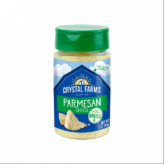 

crystal farms parmesan mini canisters 85gr | keju | susu