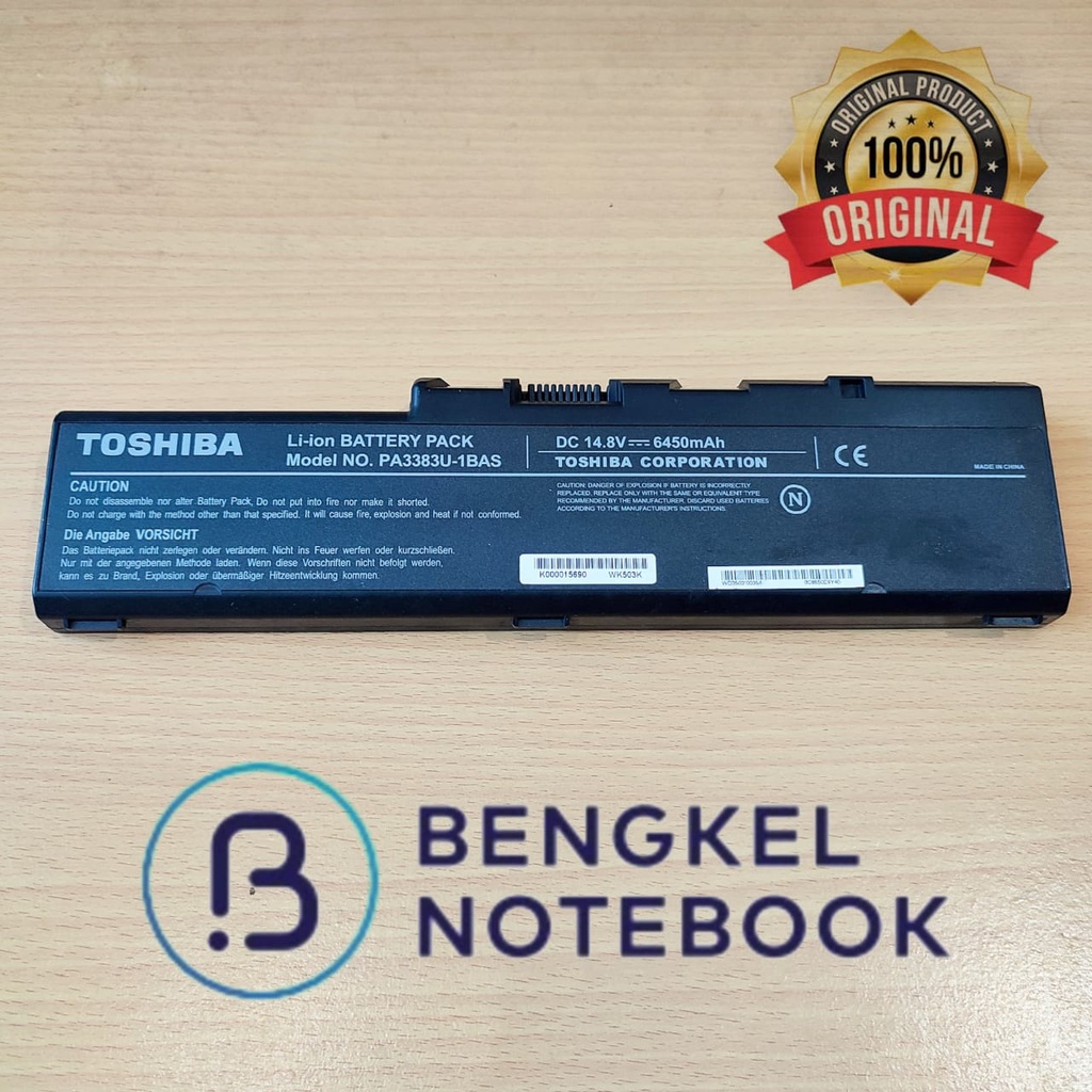 Baterai Laptop Toshiba Satellite PA3383U PA3385U A70 A75 P30 P35 HIGH Original
