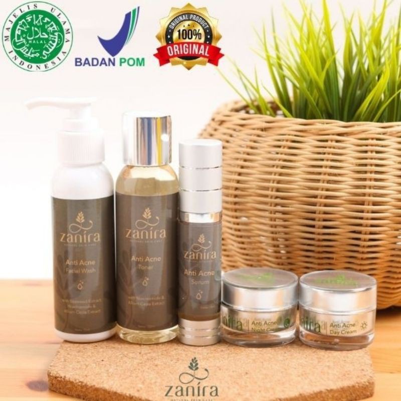 ZANIRA BEAUTY SKINCARE 5IN1 ACNE SERIES BPOM Dan HALAL MUI