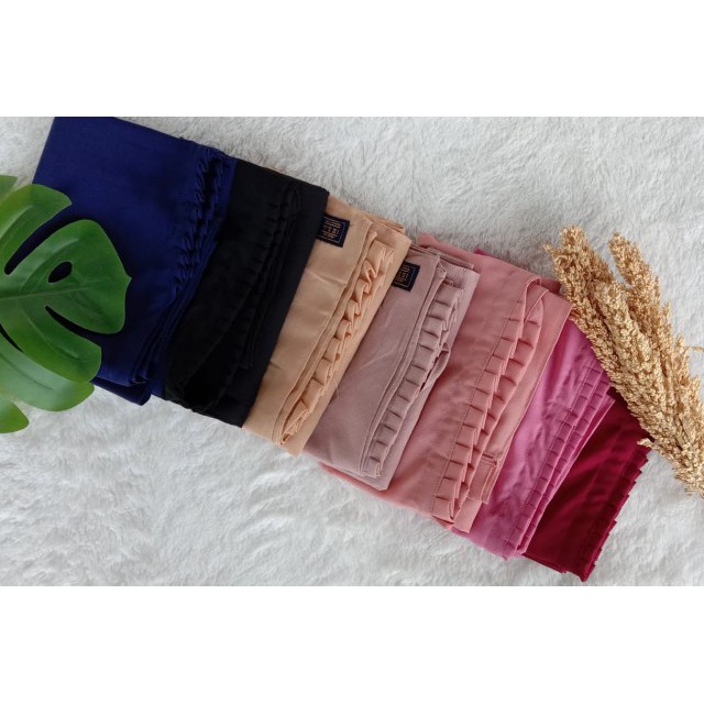 (1KG=11pcs) Pashmina Tali Lipit KCB Premium Jahit Tepi Diamond Hijab Instan Original by ma-4