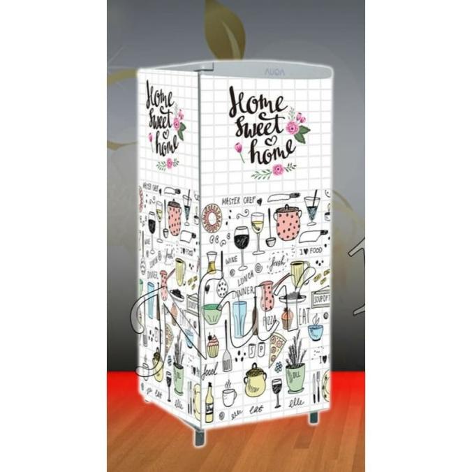 

stiker kulkas 2pintu full body dan kompor 2tungk motif home sweet home