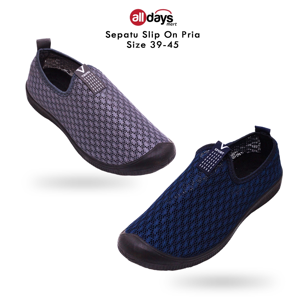 Faster Sepatu Sneakers Slip On Casual Pria 1910-126 Size 40-45