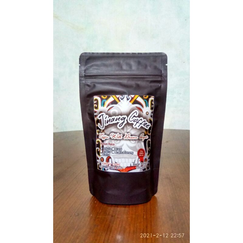 

Jinang Coffee bubuk Robusta plus gula aren