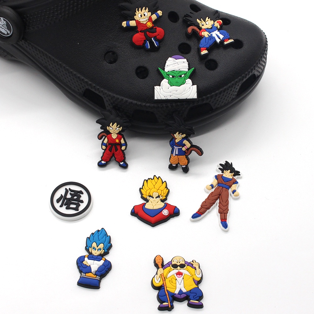 Sandal Lubang Sepatu Accessories Jibbitz Gesper Sepatu Motif Kartun Anime shoe charms Crocs Dragon Ball Untuk decorate Hadiah Anak Laki-Laki Dan Perempuan