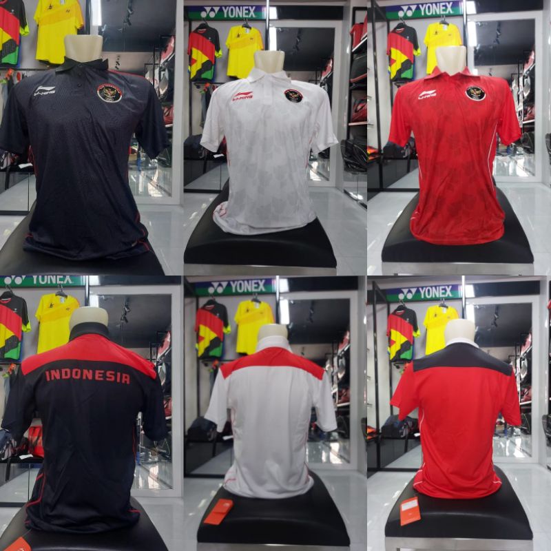 Baju Olahraga Badminton Sepakbola Tim Nas Indonesia Juara Sea Games 2023 POLO T-Shirt Lining Timnas 