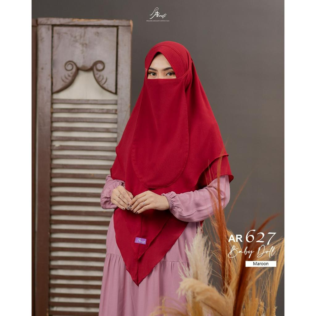 TERBARU DAN TERLARIS HIJAB KHIMAR CANTIK BY AR RAFI AR 627 BAHAN BABY DOLL