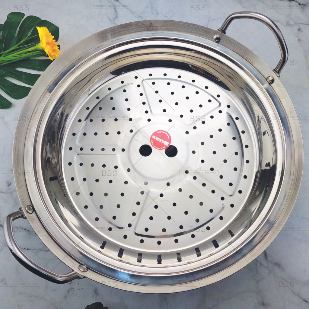 Steamer Alas Kukus Besar 34cm Tebal Tatakan Kukusan Wajan Panci Stainless