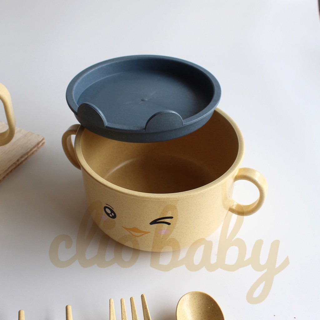 SET Piring anak murah gambar penguin SET tempat makan anak Tableware anak lucu dan murah bahan wheat