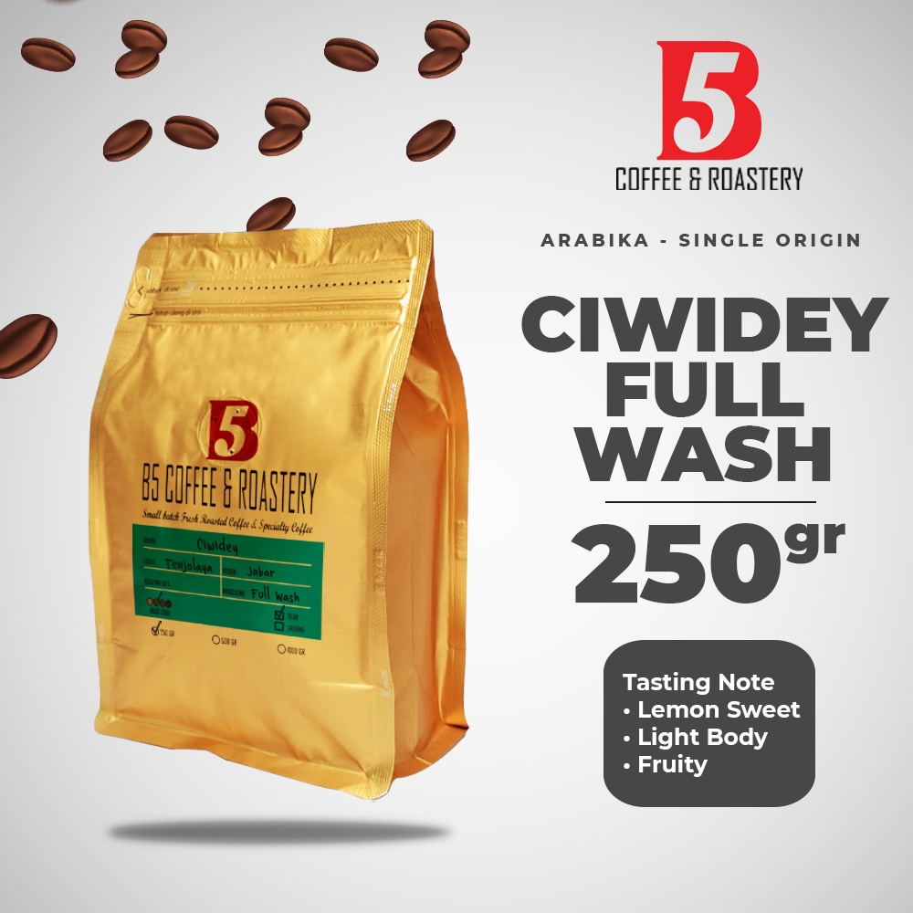 

Kopi Arabika Ciwidey Full Wash | Medium Roast 250 gr | B5 Coffee