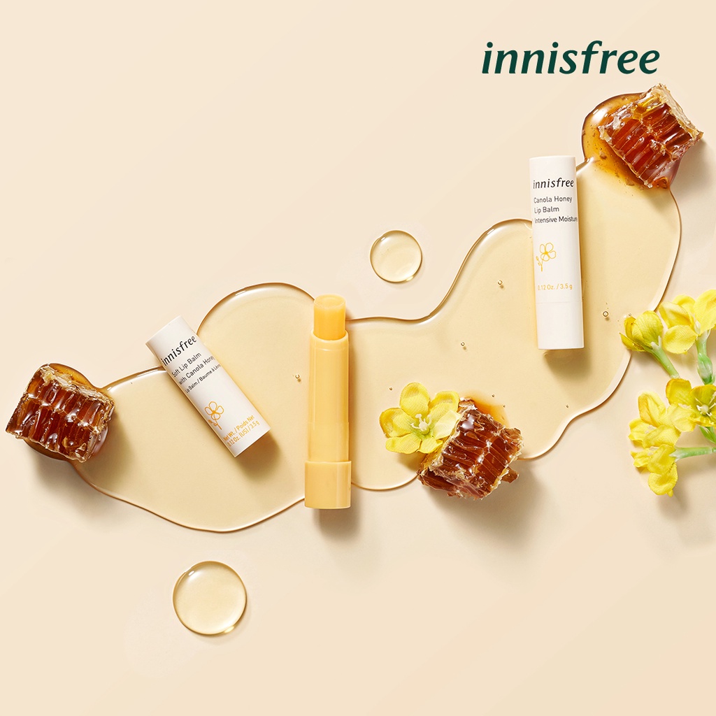 Innisfree Canola Honey Lip Balm Intensive Moisture 3.5g - Pelembap Bibir Intensif