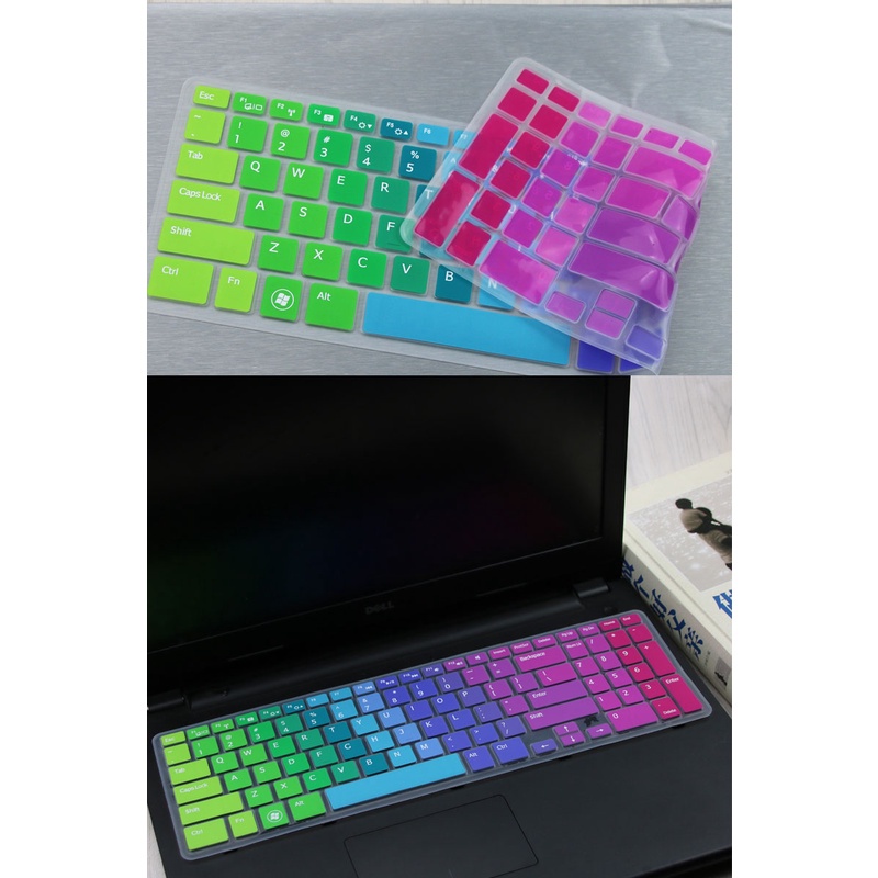 Cover Pelindung Keyboard Bahan Silikon Ultra Tipis Untuk Dell 15-5537 15R-3521 15R-3537 15.6 Inch