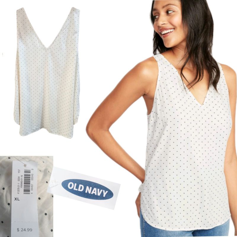 BLOUSE SLEEVELESS OLDNAVY POLKADOT [LD 120-135] SISA EXPORT.