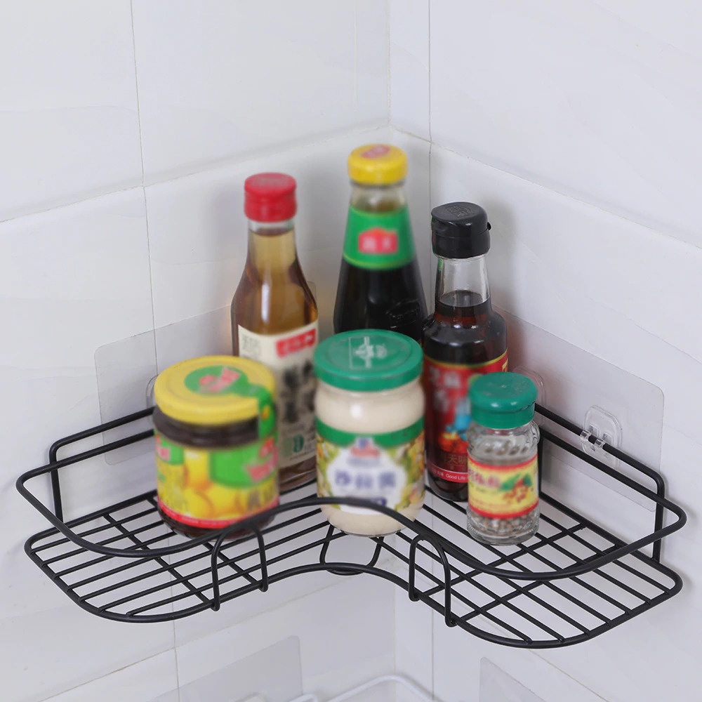 LemonBest Rak Sudut Kamar Mandi Triangular Bathroom Organizer Rack G49 PUTIH