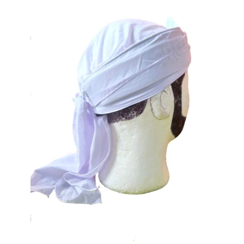 IKET KEPALA UDENG SUNDA BLANGKON JAWA SOLO TOPI TRADISIONAL BLANGKON SUNAN KALIJAGA PUTIH POLOS